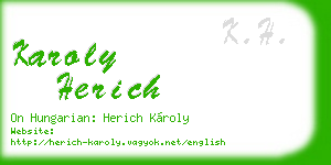 karoly herich business card